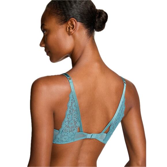 Victoria’s Secret Sexy Tee Lace Back Demi Bra | French Sage Green - 32D - Picture 3 of 6